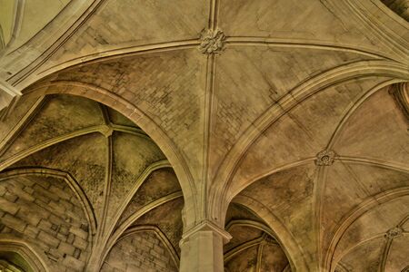 Ile de France, the picturesque church of  Magny en Vexinのeditorial素材