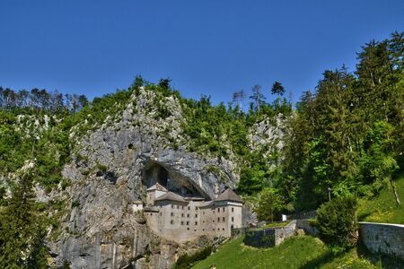 Slovenia, the picturesque and historical castle of Predjamaのeditorial素材