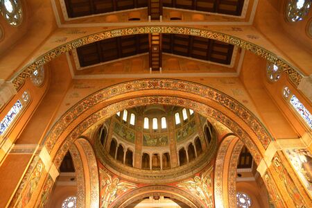 France, the picturesque basilica of Sainte Therese of Lisieux in Normandieのeditorial素材
