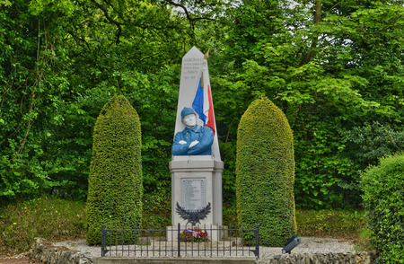 France, the picturesque war memorial of Auberville in Calvadosのeditorial素材