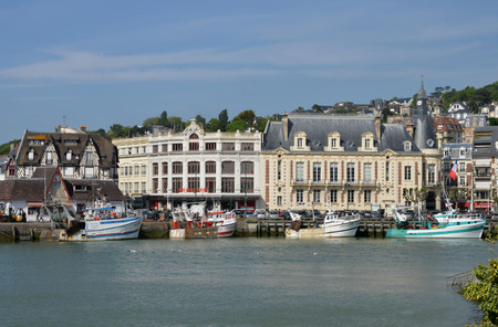 France, the picturesque city of Trouville in Normandyのeditorial素材