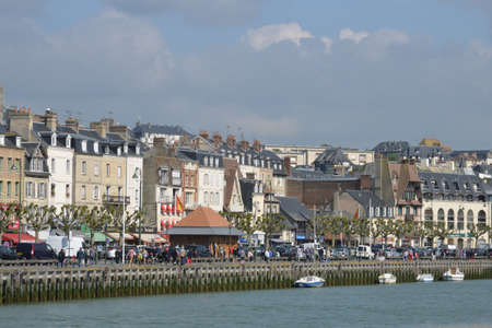 France, the picturesque city of Trouville in Normandyのeditorial素材