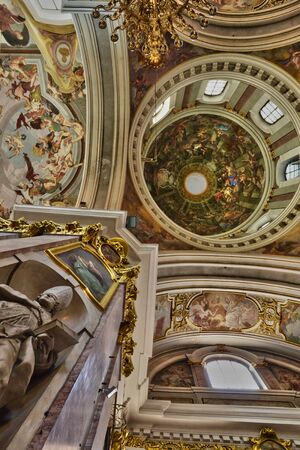 Slovenia, the picturesque and historical cathedral of Ljubljana