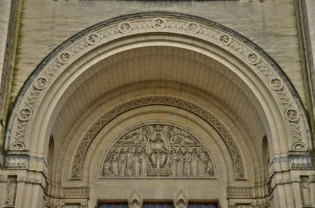 France, the picturesque basilica of Sainte Therese of Lisieux in Normandieのeditorial素材