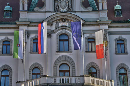 Slovenia, the picturesque and historical city of Ljubljanaの写真素材