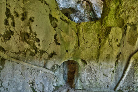 Slovenia, the picturesque and historical castle of Predjamaのeditorial素材