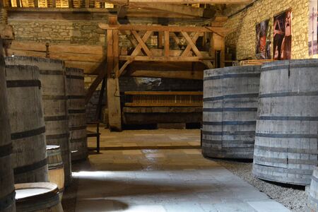 France, the picturesque castle of Le Clos de Vougeot in Bourgogneのeditorial素材