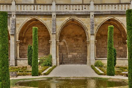 Ile de France, the picturesque abbey of Royaumont in Val d Oiseのeditorial素材