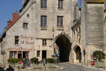 France, the picturesque city of La Charite sur Loire in Bourgogneのeditorial素材