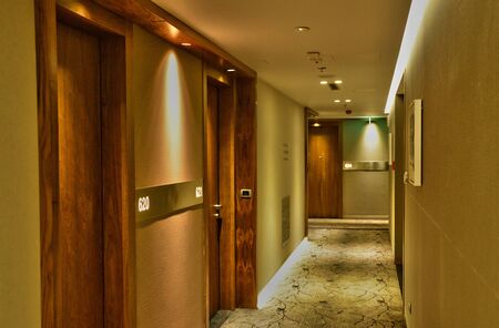 Croatia, corridor of an hotel in Zagreb in Balkanのeditorial素材