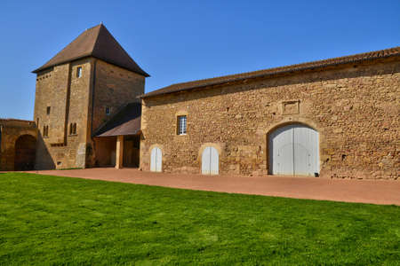 France, the picturesque priory of Anzy le duc in Saone et Loireのeditorial素材