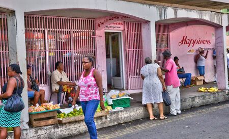 the picturesque market of Castries in Saint Lucia in caribbeanのeditorial素材
