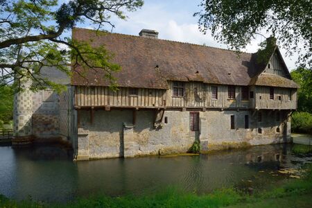 France, the picturesque castle of Saint Germain de Livetのeditorial素材