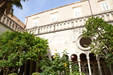 Croatia, the old and picturesque franciscan monastery of Dubrovnikの写真素材