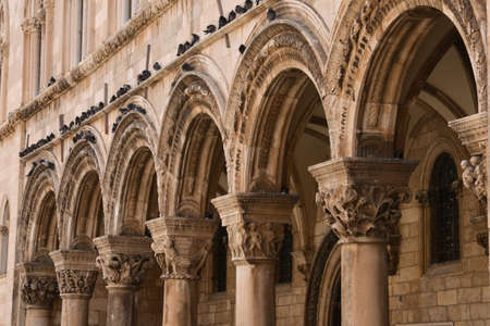 Croatia, the old and picturesque Sponza palace of Dubrovnikのeditorial素材