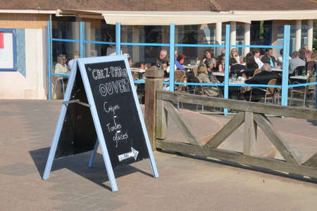 France, the picturesque Planches of Deauville in Normandieのeditorial素材