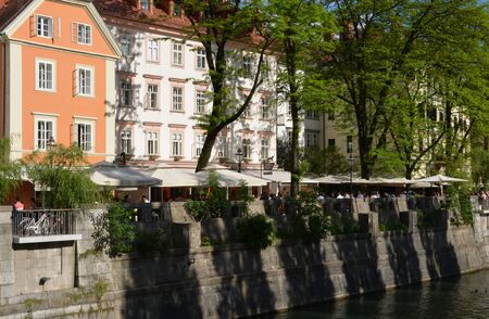 Slovenia, the picturesque and historical city of Ljubljanaのeditorial素材