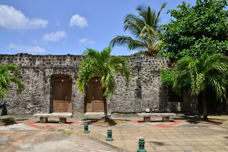 Martinique, the picturesque city of Saint Pierre in West Indiesの写真素材