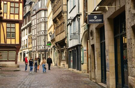 Normandie; the picturesque city of Rouen in Seine Maritimeのeditorial素材