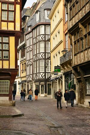 Normandie; the picturesque city of Rouen in Seine Maritimeのeditorial素材