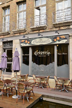 Normandie; restaurant in the picturesque city of Rouen in Seine Maritimeのeditorial素材