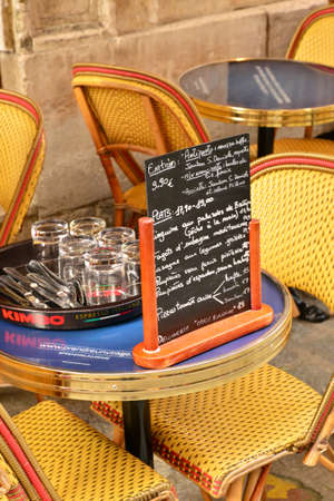 Normandie; restaurant in the picturesque city of Rouen in Seine Maritimeのeditorial素材