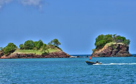 the picturesque city of Castries in Saint Lucia in caribbeanの写真素材