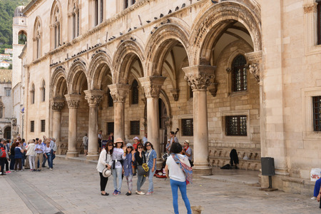 Croatia, the old and picturesque Sponza palace of Dubrovnikのeditorial素材