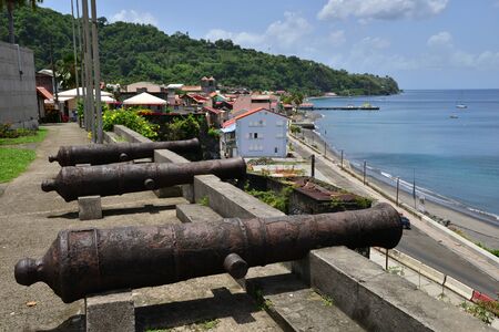 Martinique, the picturesque city of Saint Pierre in West Indiesのeditorial素材