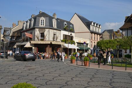France, the picturesque city of Deauville in Normandieのeditorial素材