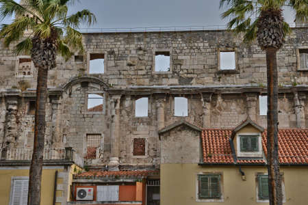Croatia; the picturesque and historical city of Split in Balkanのeditorial素材