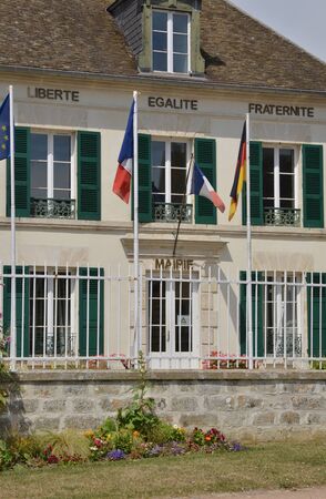 Ile de France, the city hall of the village of Nucoursのeditorial素材