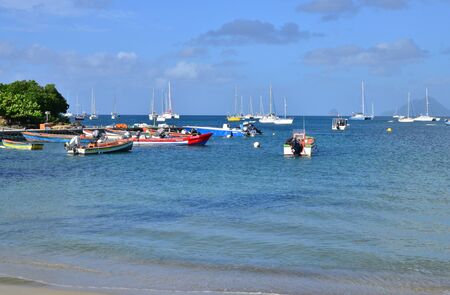 Martinique, the picturesque city of Sainte Anne in West Indiesの写真素材