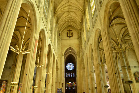 France, the picturesque collegiate church of Gisors in Normandieのeditorial素材