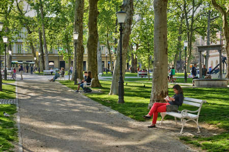 Slovenia, the picturesque and historical city of Ljubljanaのeditorial素材