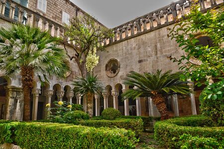 Croatia, the old and picturesque franciscan monastery of Dubrovnikのeditorial素材