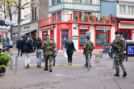 Normandie; the picturesque market of Rouen in Seine Maritimeのeditorial素材