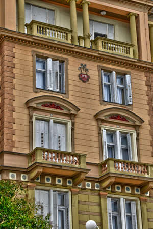 Croatia, hotel in the picturesque and historical city of Opatija in Balkanのeditorial素材