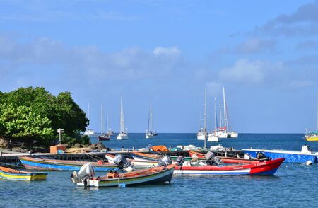 Martinique, the picturesque city of Sainte Anne in West Indiesのeditorial素材