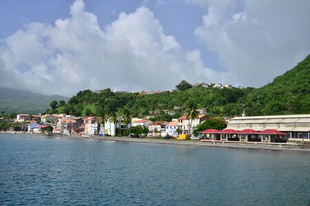 Martinique, the picturesque city of Saint Pierre in West Indiesの写真素材