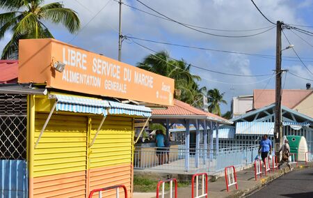 Martinique, the picturesque city of Sainte Anne in West Indies