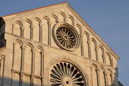 Croatia, the picturesque cathedral of Zadar in Balkanの写真素材