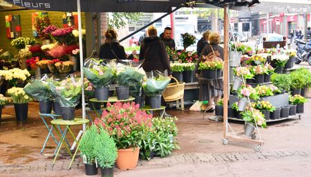 Normandie; the picturesque market of Rouen in Seine Maritimeのeditorial素材