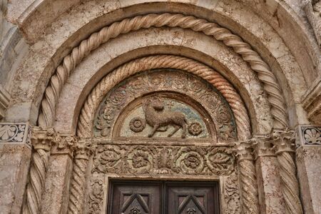 Croatia, the picturesque cathedral of Zadar in Balkanのeditorial素材