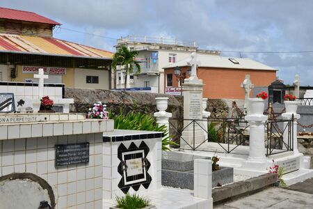 Martinique, the picturesque cemetery of Le Robert in West Indiesのeditorial素材