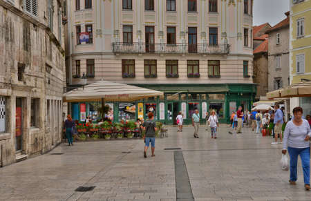 Croatia; the picturesque and historical city of Split in Balkanのeditorial素材