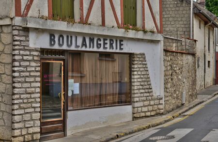 Ile de France, old bakery in the picturesque village of Asnieres sur Oise