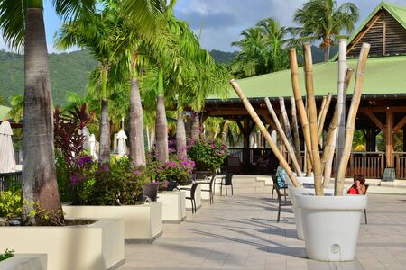 Martinique, a picturesque park in Sainte Anne in West Indiesのeditorial素材