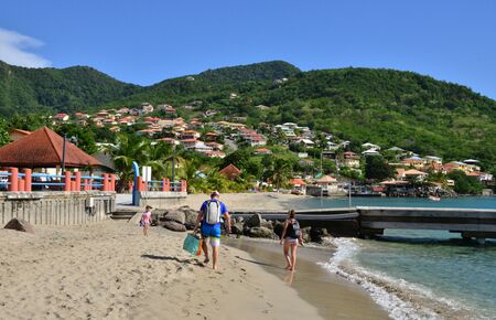 Martinique, the picturesque village of Les Anses d Arlet in West Indiesのeditorial素材