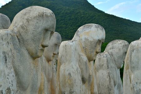 Martinique,slave memorial in Le Diamant in West Indiesのeditorial素材